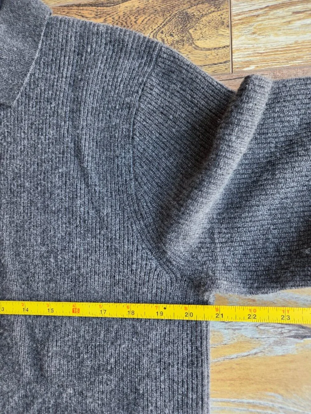 NWoT J.Crew 100% Goats Cashmere Cozy Soft Ribbed Sweater-Polo Grey #CM304